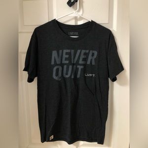 Pre-owned Live Fit Black Tee Size Medium